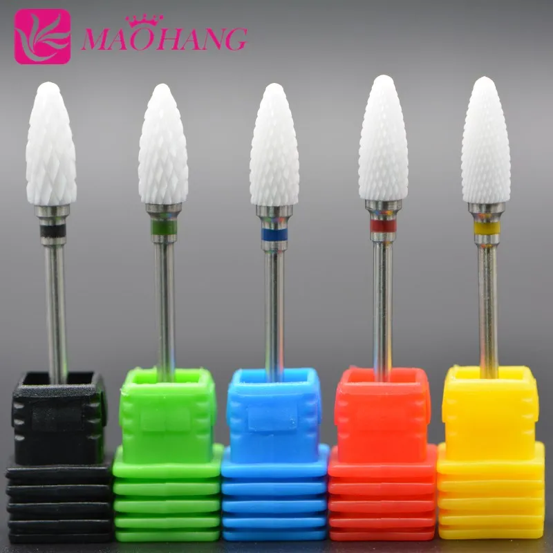 MAOHANG профессиональная керамическая насадка для ногтей сверло пилки инструменты