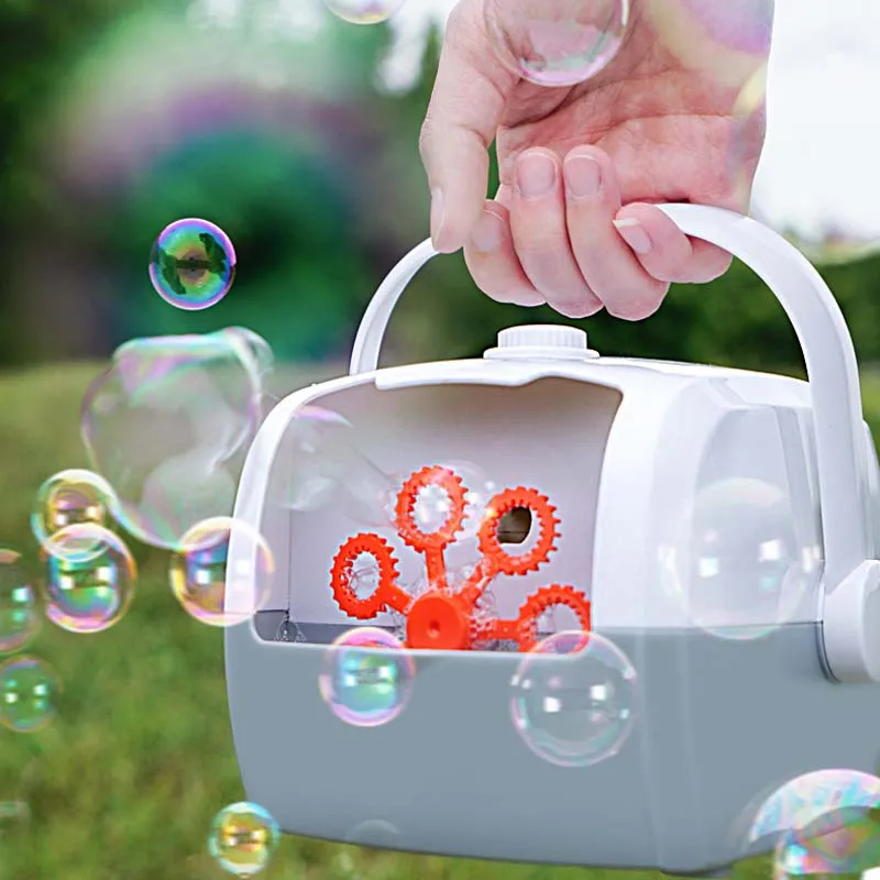 

Automatic Bubble Maker Guns Machine Home Stage Wedding Birthday Party Effect Bubbles Blower Charging New Year Kids Gift Toy