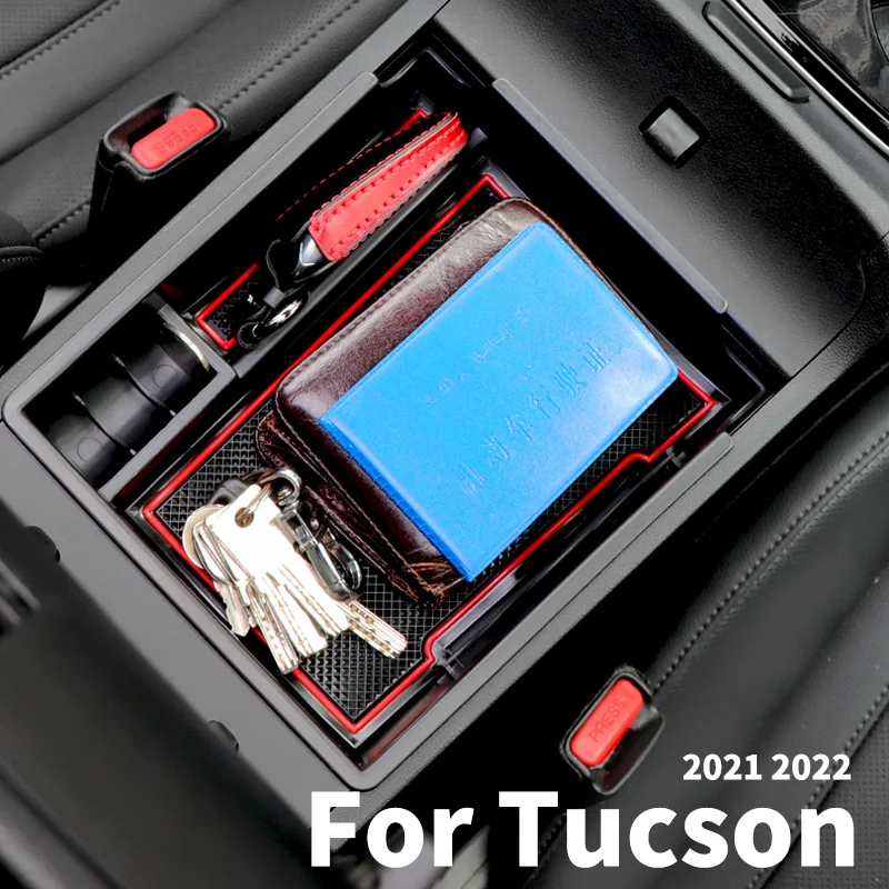 

For Hyundai The All-new Tucson NX4 Refit 2021 2022 Central Storage Box, Armrest Box Car Accessories