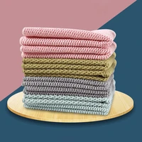 1pcs washing dish towel microfiber for household cleaning cloth wiping rags 4colors kitchen supplies anti grease