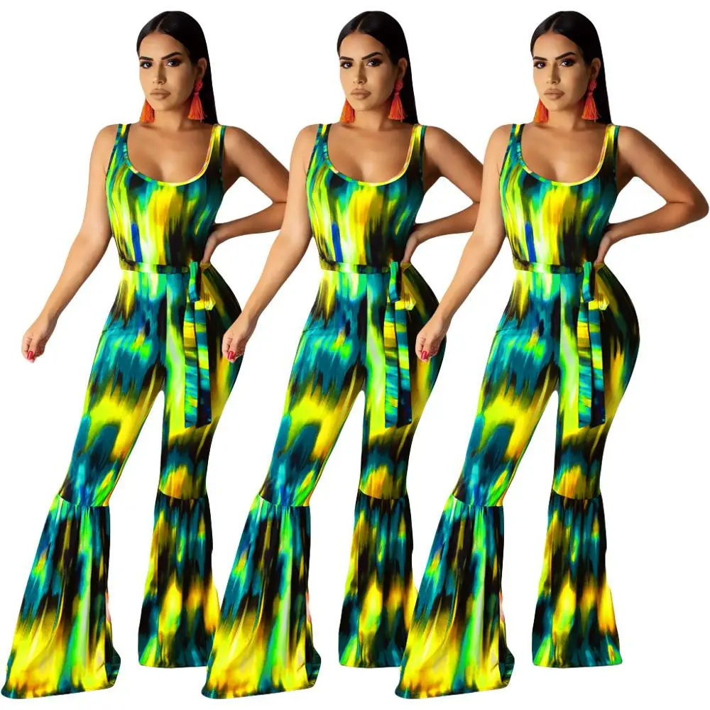 Женские комбинезоны без рукавов Adogirl на тонких бретельках с принтом открытой