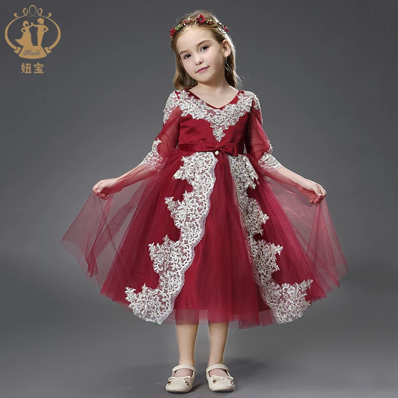 Детское свадебное платье с открытой спиной цветочным принтом фортепиано костюм |