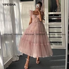 Yipeisha розовые платья для выпускного вечера на тонких бретельках, женское ТРАПЕЦИЕВИДНОЕ ПЛАТЬЕ для свадебной вечеринки с открытыми косточками