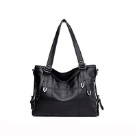 luxury handbag women pu leather shoulder bag large capacity top handle bag vintage crossbody bag brands lady pouch sac