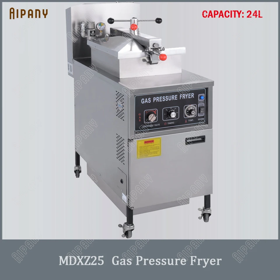 MDXZ25 коммерческий газовый фритюрница 25л с ручной панелью из нержавеющей стали