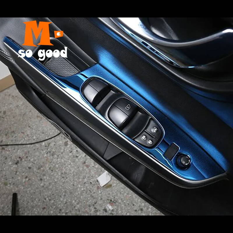 

2017 2018 2019 для Nissan Navara NP300 панель управления дверью и окном автомобиля, стеклом, подъемником, крышкой панели управления, отделка из нержавеющей...