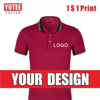 yotee2021polo shirtsmen t shirt logo custom rainbow collar personal team embroidery custom diys 4xl