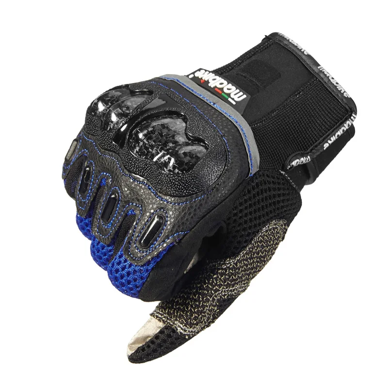 Motorcycle Gloves Leather Touch Screen Breathable Carbon Fiber Protective Gloves Guantes Moto Motocross Racing Gants Glove