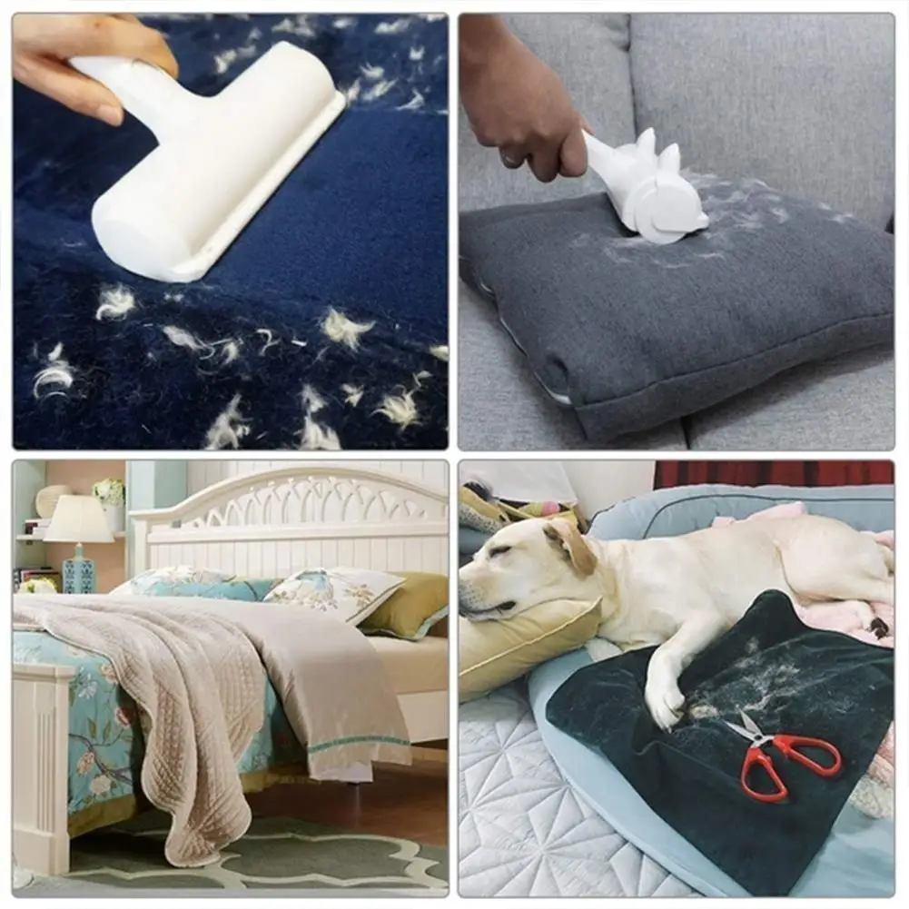 

Pet Hair Roller Remover Lint Brush 2-Way Dog Cat Comb Tool Cleaning Dog Cat Fur Brush Base Home Furniture Sofa Clothes Lint