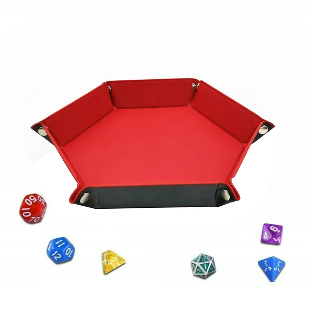 Шестигранный лоток для игральных костей из искусственной кожи складной