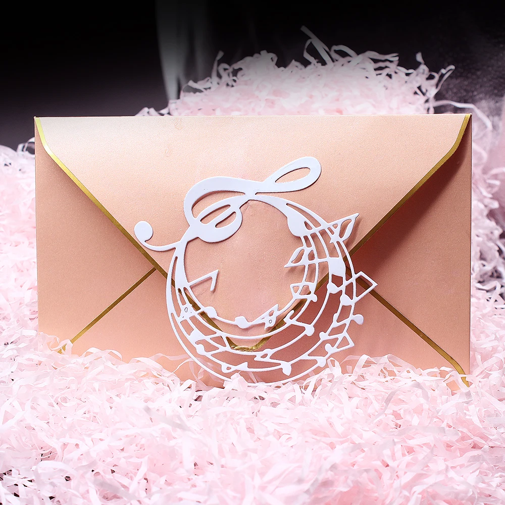 DIY музыкальная расцветка металла резки штампов Скрапбукинг карты делая альбом