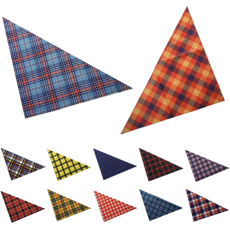 

15 цветов клетчатый шарф для собак Классический Удобный Шейный платок для кошек