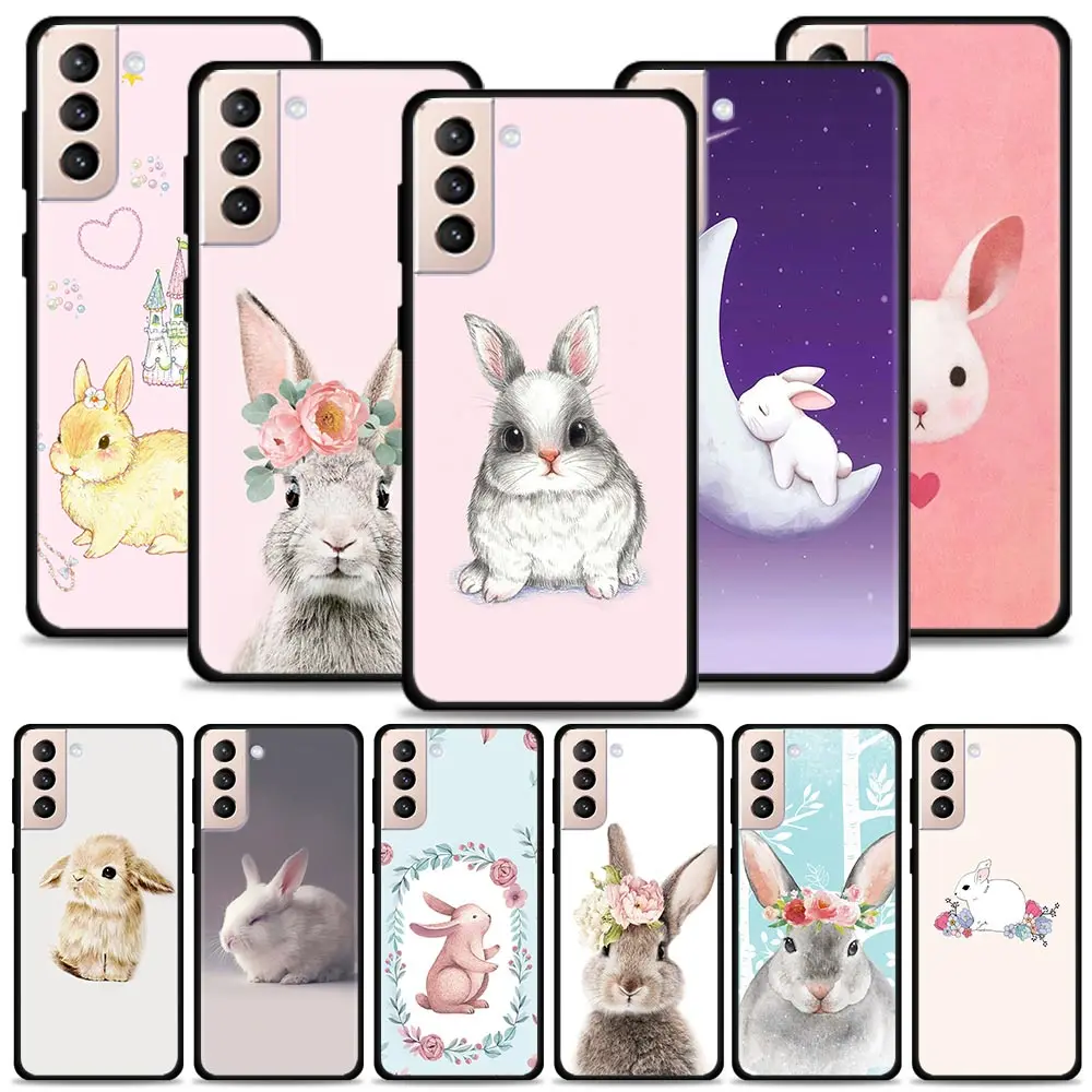 Чехол с мультяшными жуками кролика Банни для Samsung Galaxy S21 S20 S10 S9 S8 Plus Ultra 5G S10Lite S10E S7Edge