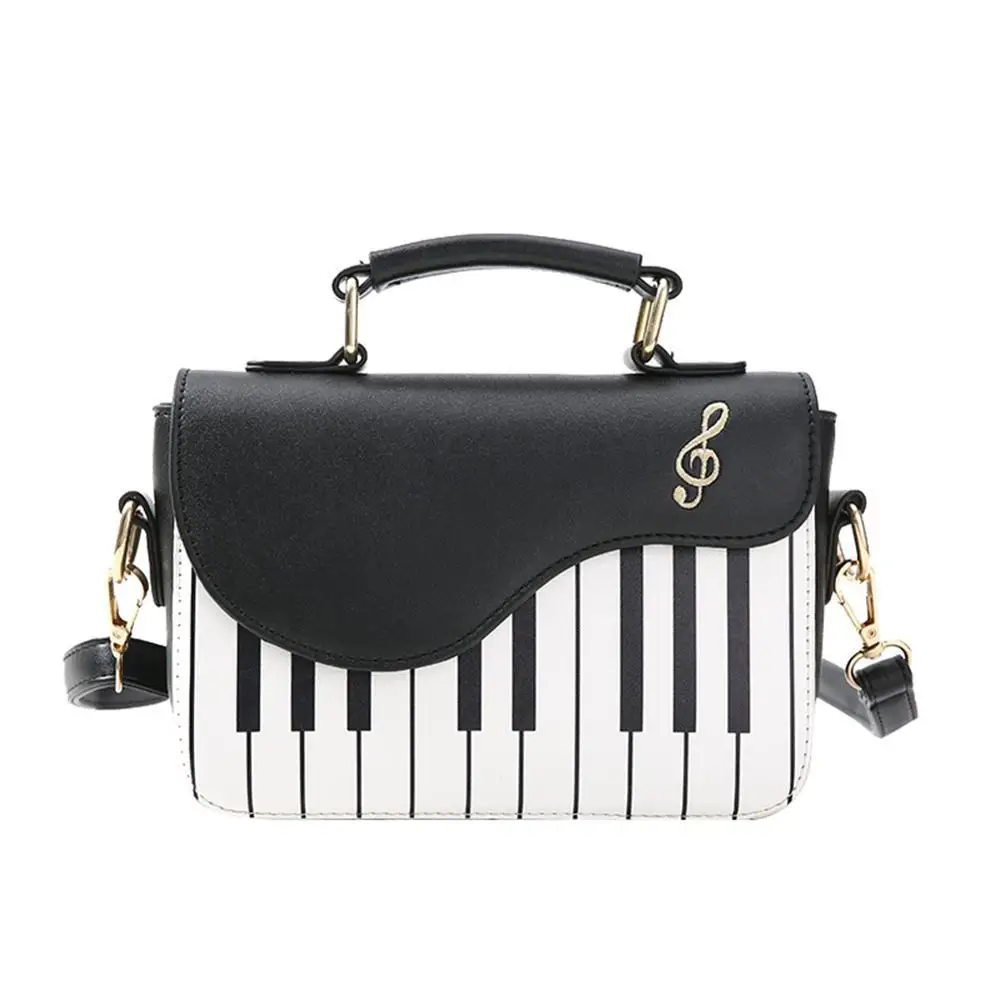 

Cute Piano Pattern Shoulder Bag Fashion PU Leather Ladies Handbag Casual Crossbody Messenger Bag Pouch Totes Women's Flap #49