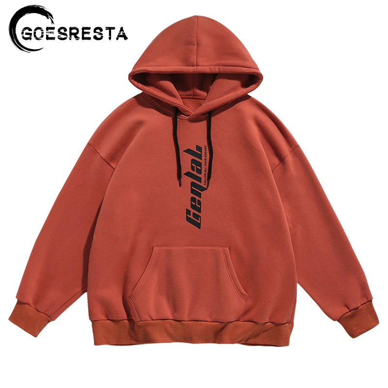 

Худи мужское однотонное в стиле хип-хоп, Повседневная Уличная одежда в стиле Харадзюку, пуловер с капюшоном, модный брендовый свитшот, больш...