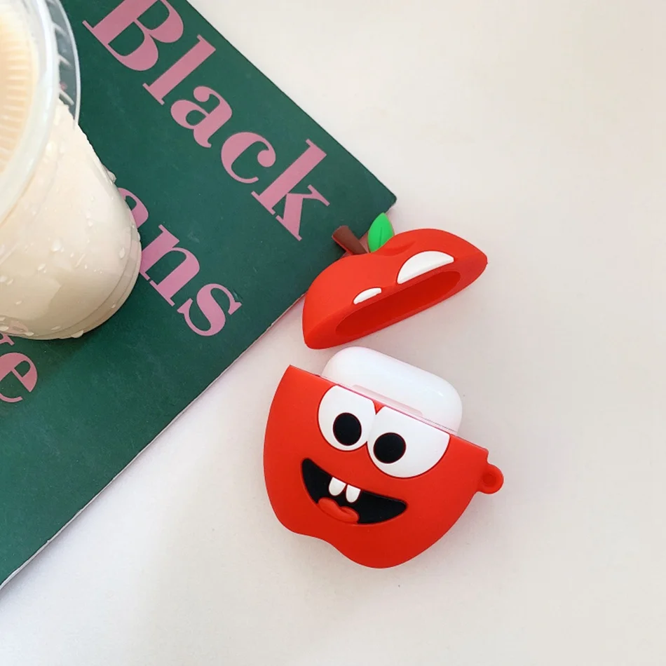 3D милый силиконовый чехол С КАКТУСОМ морковкой для Apple Airpods, чехол с Bluetooth, защитный чехол для наушников Airpods 2, чехол для Air pods