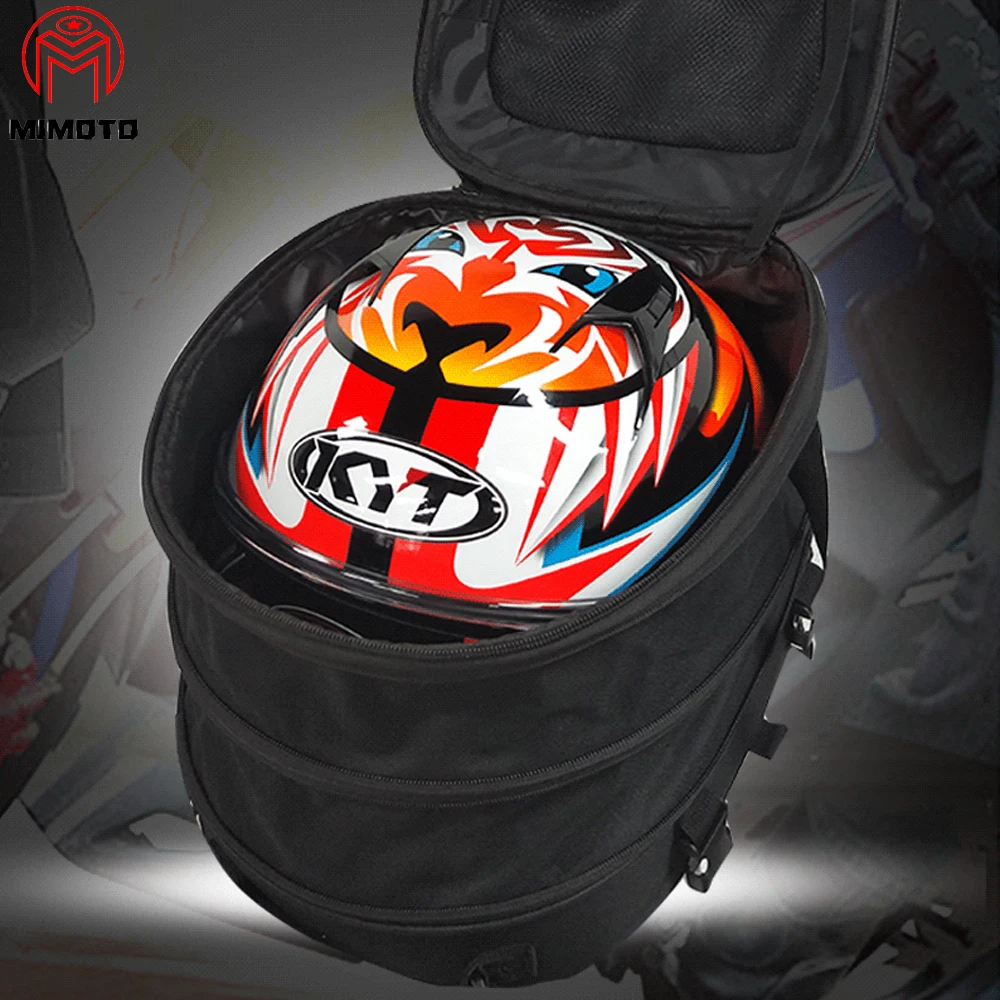Carbon Fiber Hard Shell Motorcycle Bags Backpack Female Tail Bag Multifunctional Waterproof Back Seat Pack Biker Large Capacity |
