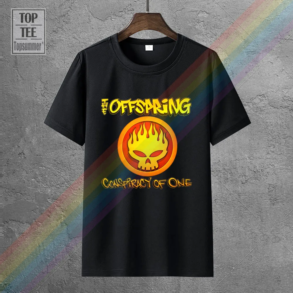 

New Popular The Offspring Rock Band Men'S Black T Shirt Size S 3Xl Short Sleeve O Neck Cotton Tshirt