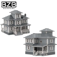 bzb moc creative city building rural streetscape series house building block model kids toys diy brick best gifts