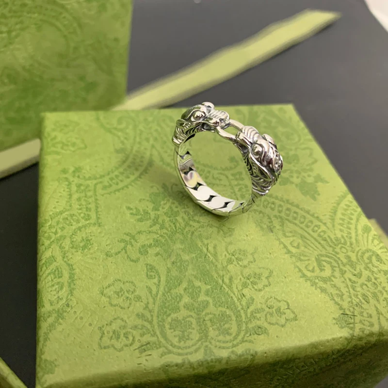 

Новинка, соединяющийся браслет Ag925 из стерлингового серебра с головой тигра, роскошный брендовый мужской и женский ретро-браслет для пар в с...