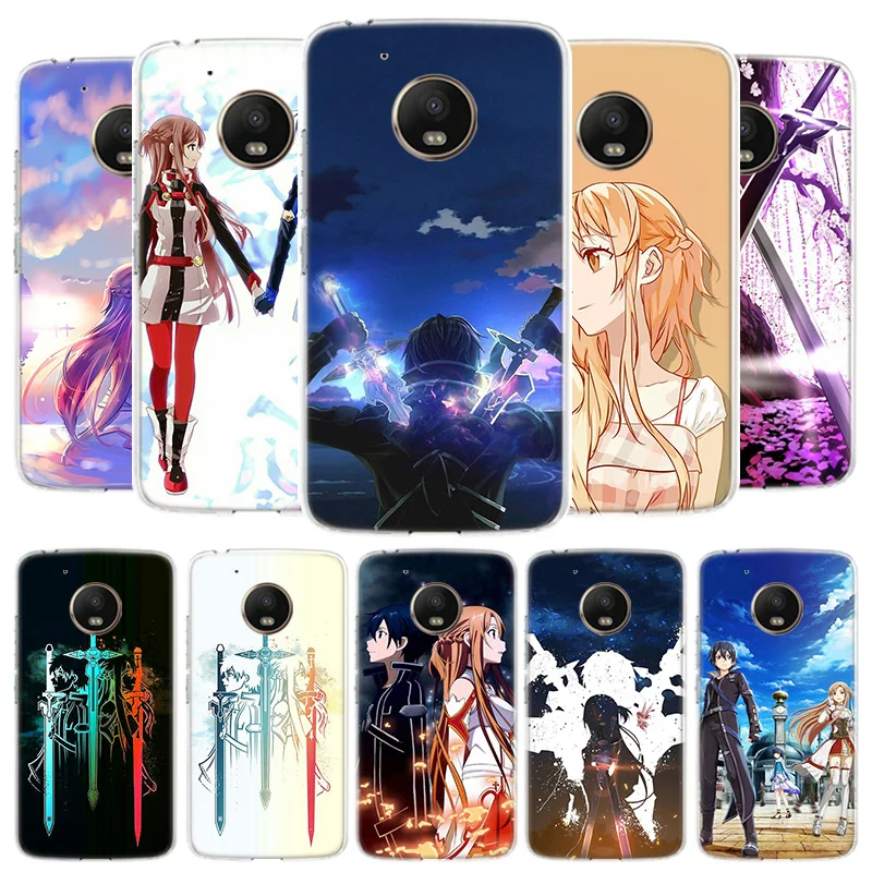 Чехол для телефона с изображением меча онлайн kirito Motorola Moto G8 G7 G6 G5S G5 E4 Plus G4 E5 E6 Play Power