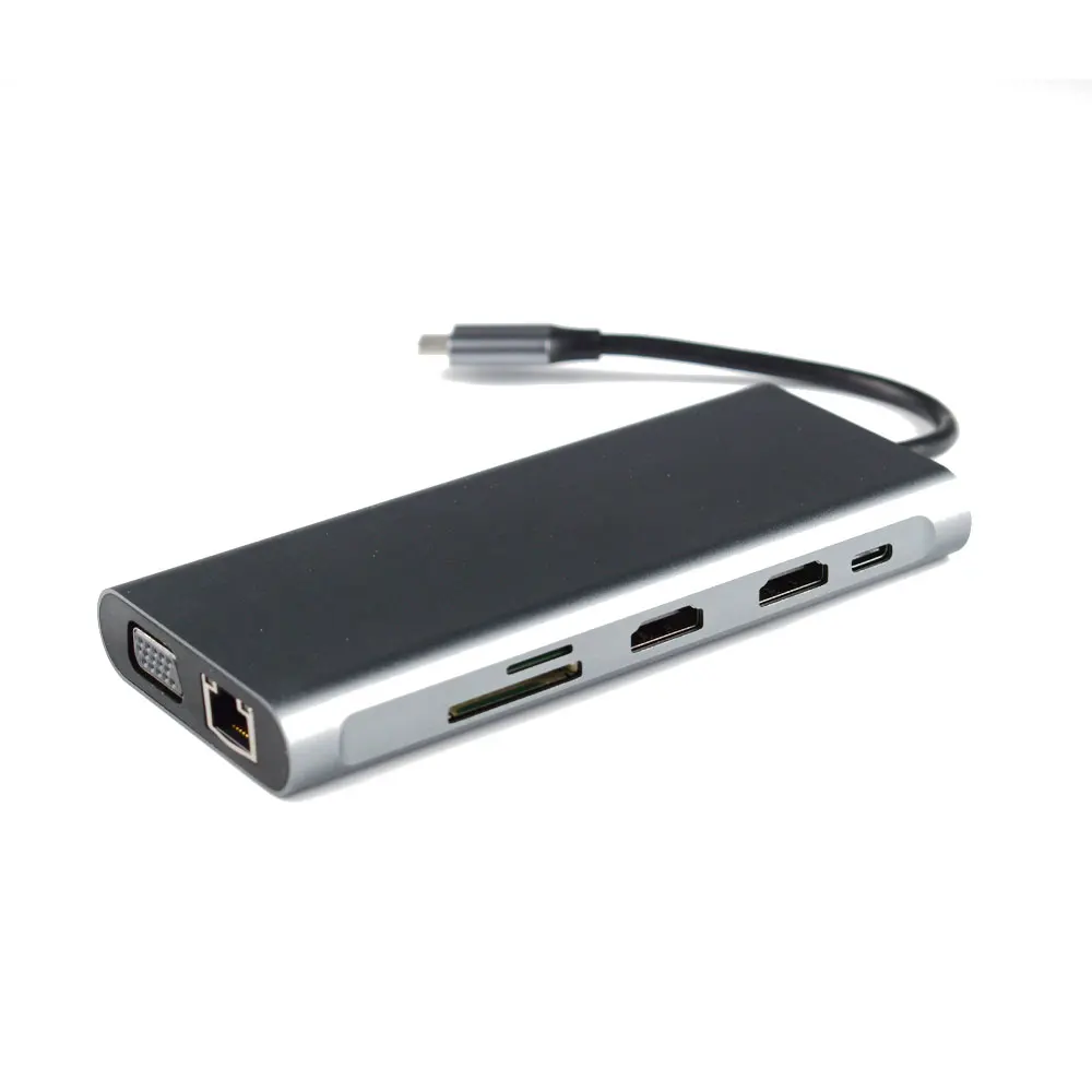 Tebe USB C концентратор тройной дисплей Тип 11 в 1 мульти HDMI адаптер RJ45 VGA usb хаб 3 0 Для