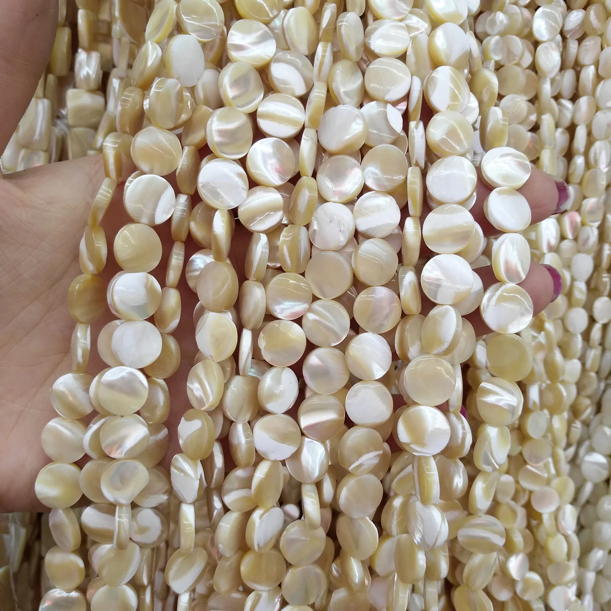 

Natural shell Beaded Round shape craft shell loose beads For jewelry making DIY Bracelet necklace accessories