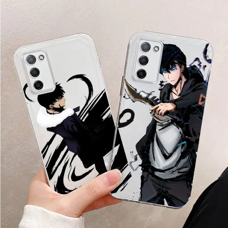 

Comics solo leveling cool Sung Jin-Woo Phone Case Transparent For oppo R17 R15 R11 R9 F11 A32 A39 K7 K5 S X PRO PLUS moible bag