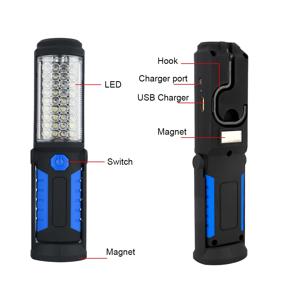 Светодиодный портативный Рабочий светильник супер яркий наружный светодиодный