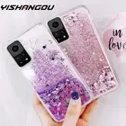 Блестящий чехол Love Heart для Xiaomi 11 11T 10T Pro Poco X3 Pro M3 Note 10 Lite жидкий зыбучий песок для Redmi Note 11 9 s 8 Pro