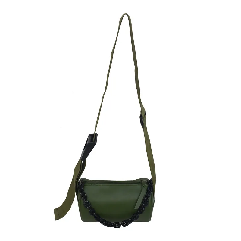 

Niche cylindrical bag new trendy cool women street hip-hop messenger bag wild simple shoulder bag