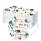 50 шт. детская маска для лица с мультяшным принтом Одежда; Мягкая; Приятная на ощупь одноразовые крышки рта для мальчиков и девочек, маска для полости рта mascarilla маска #45