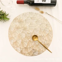 46pcs placemat new type pvc decorative dining table heat insulation pad stylish round heat insulation placemat coaster