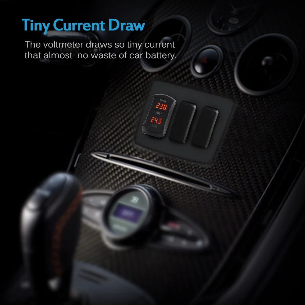 Эксклюзивный переключатель MICTUNING двойная панельная панель вольтметр со