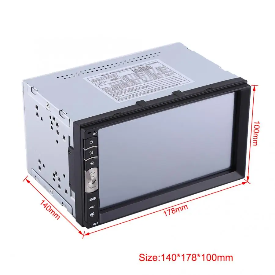 7 дюймов Универсальный 2 Din Bluetooth USB/TF FM Aux Вход автомобильная стереосистема радио MP5 плеер с зеркало заднего вида Камера автомобильный аудиоплеер