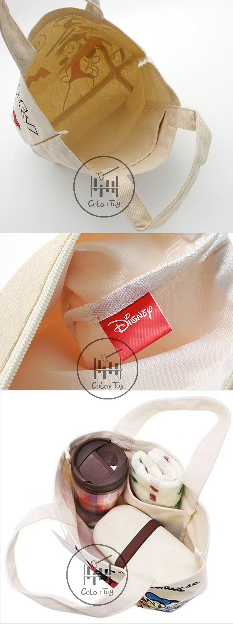 Disney сумка Экологичная женская большая сумка для покупок хорошее качество печать на холсте ткани ручная косметичка Кошелек для монет