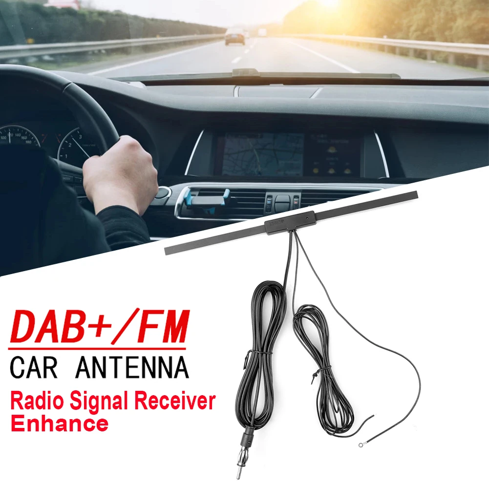 

FM DAB Car Antenna Radio Amplifier Aerial Signal Receive Enhance 12V