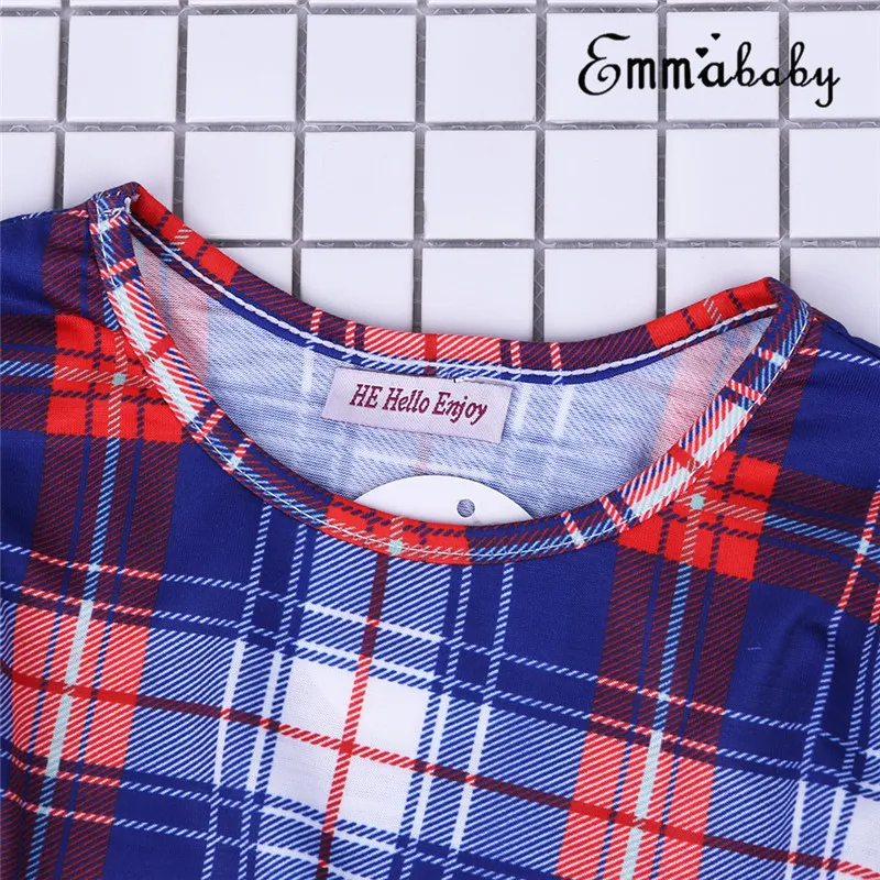 Платье для мамы и дочки; сезон весна-осень; одинаковые комплекты одежды для мамы и дочки; клетчатые Семейные платья с длинными рукавами на Рождество и год