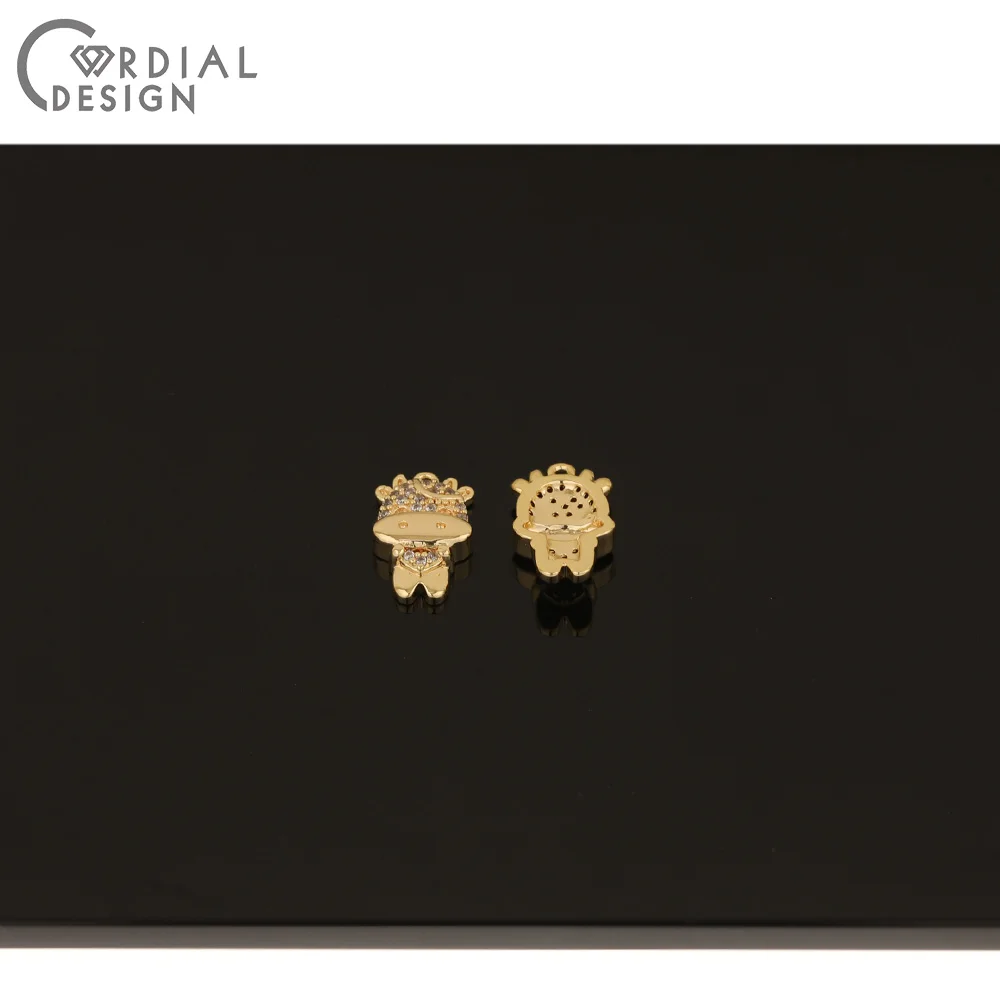 

Cordial Design 30Pcs 8*12MM Jewelry Accessories/CZ Charms/Hand Made/Pendant For Necklace/Genuine Gold Plating/Earring Findings