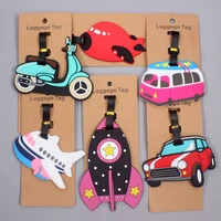 creative plane car luggage travel accessories tag silica gel suitcase id addres holder baggage boarding tag portable label