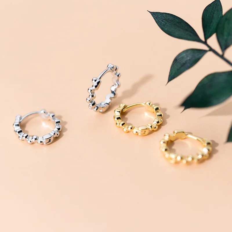 Женские серьги кольца из серебра 925 пробы DS1955|Серьги-кольца| |