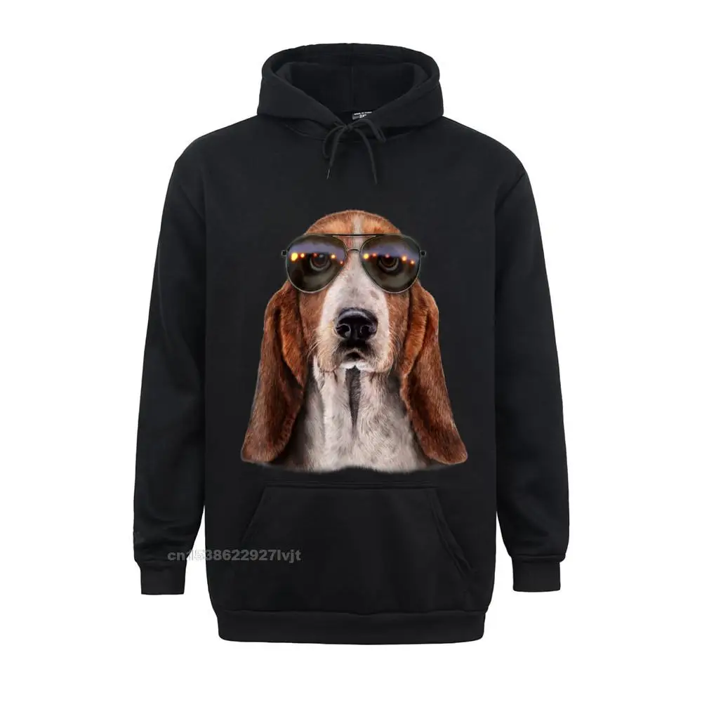 Basset Hound Dog Wearing Swag Aviator Sunglass Hoodie Leisure Hoodie For Men Cotton Tops Hoodie Fashionable Special