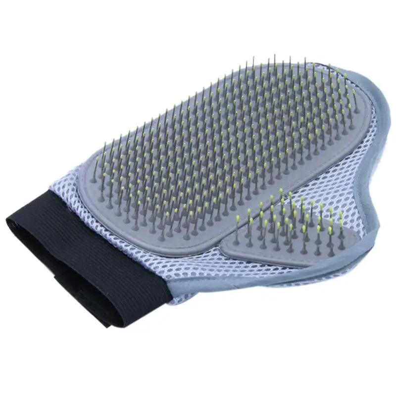 Dog Cat Grooming Bath Brush Glove TPR Gray Deshedding Comb Palm Shaped Cleaning Massage Mitt Pet Nursing Supplies | Дом и сад