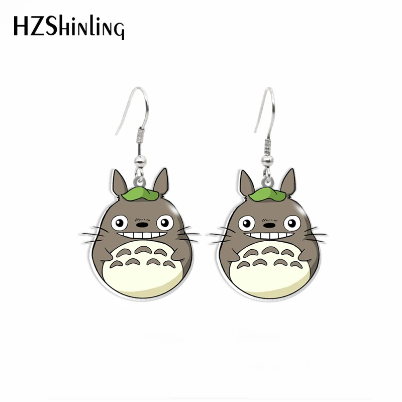 Висячие серьги с акриловым крючком Тоторо из смолы 2021 эпоксидные украшения -