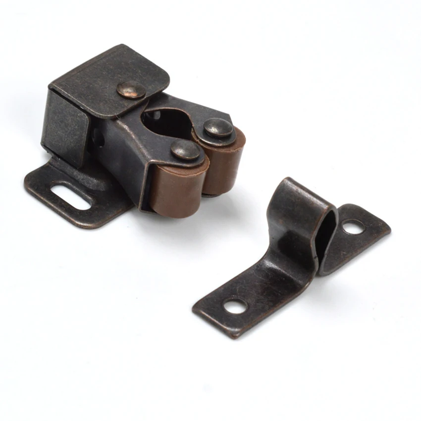 Весенняя дверная остановка с короткими ножками, дверной доводчик, бронзовые защелки для шкафов с винтами, магнитный замок для фурнитуры шкафа.