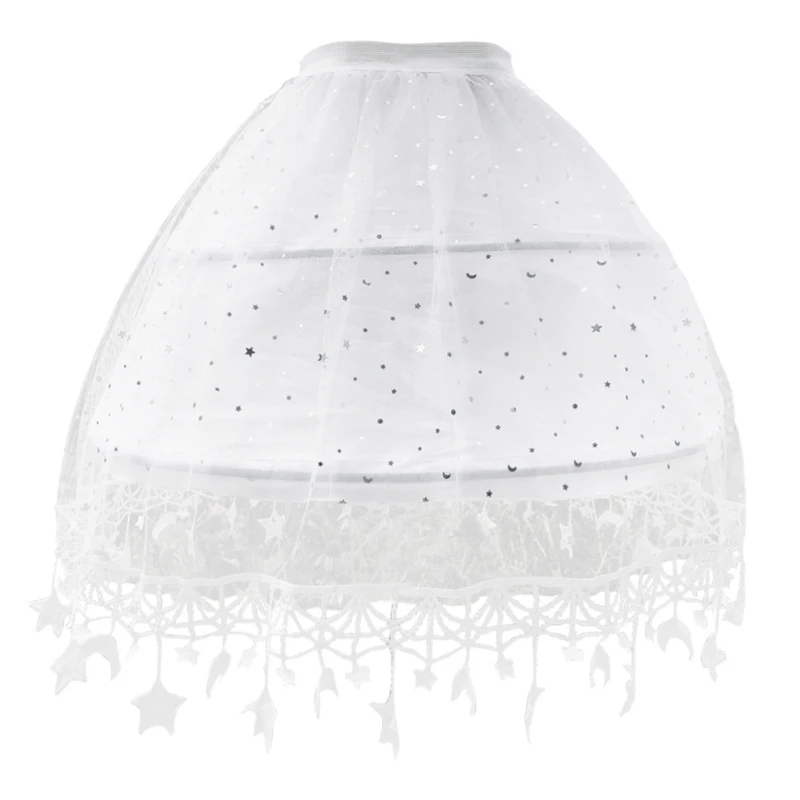

Women Trumpet Fishtail Petticoat 3 Layer Ruffled Trailing Crinoline Underskirt