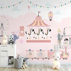 Пользовательские 3D фото обои Розовая Принцесса комната роспись мультфильм парк развлечений детская комната спальня домашний декор настенная живопись