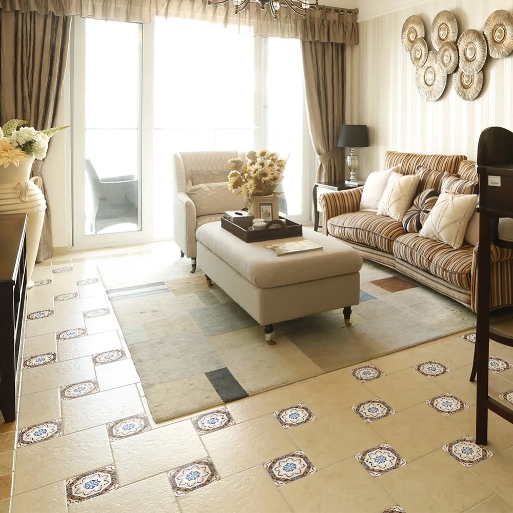 Самоклеящаяся диагональная напольная наклейки на швы Мраморная наклейка в стиле