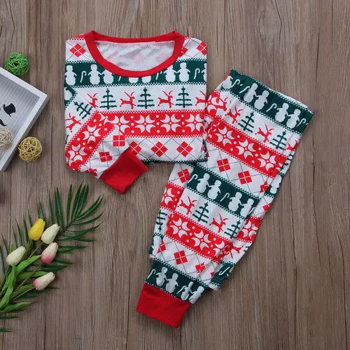 Одинаковые рождественские пижамы для всей семьи женская одежда сна сна| |