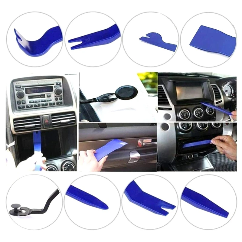 

Car Trim Removal Tool Kit Auto Pry Door Panel Dash Radio Fastener Tools Set 43PCS